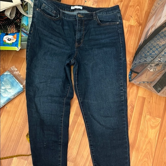 Nine West Super Skinny Dark Blue Women's Jeans Size 16 - Picture 1 of 4